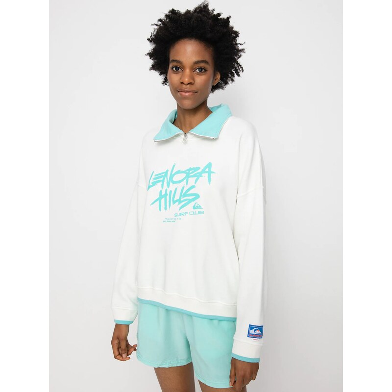 Quiksilver X Stranger Things Lenora Half Zip (snow white)bílá