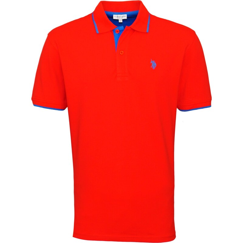 U.S. POLO ASSN. Tričko světlemodrá / červená