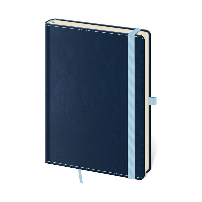 Helma 365, s.r.o. Notes - Zápisník Double Blue - linkovaný L modrá 2024 BB424-2-24