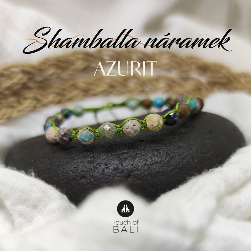 Touch of Bali / Minerals & Gems Shamballa náramek azurit