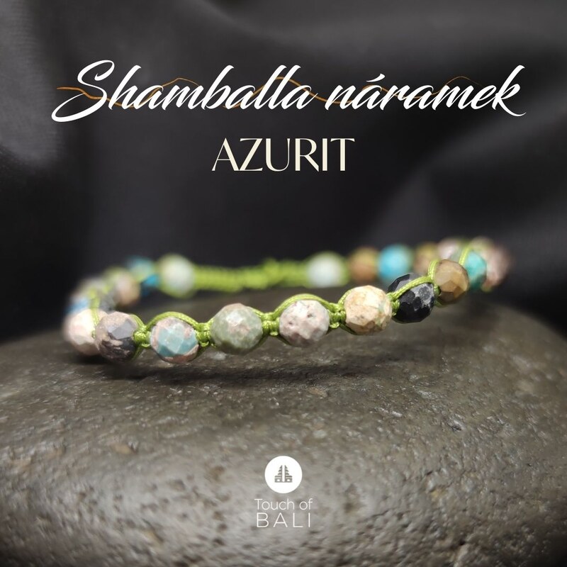Touch of Bali / Minerals & Gems Shamballa náramek azurit