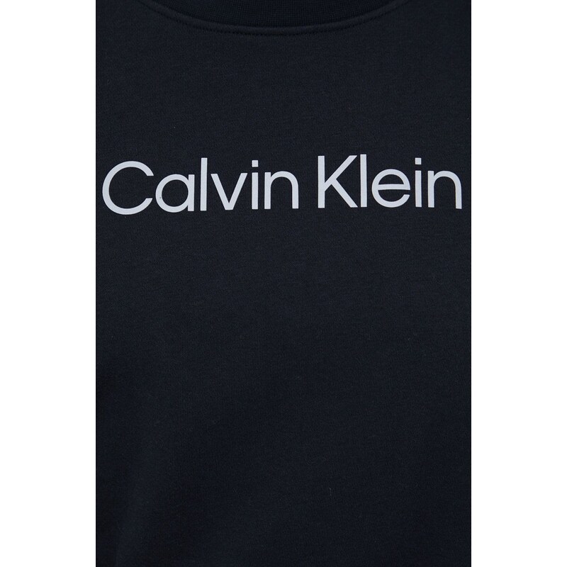 Tepláková mikina Calvin Klein Performance Ck Essentials černá barva, s potiskem