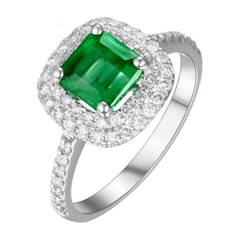 Eppi Diamantový prsten se smaragdem Iggy