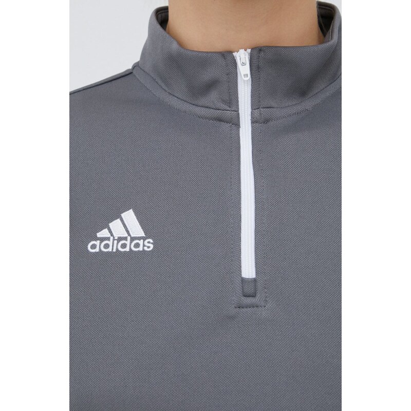 Tréninkové tričko s dlouhým rukávem adidas Performance Entrada 22 H57542 šedá barva, H57542