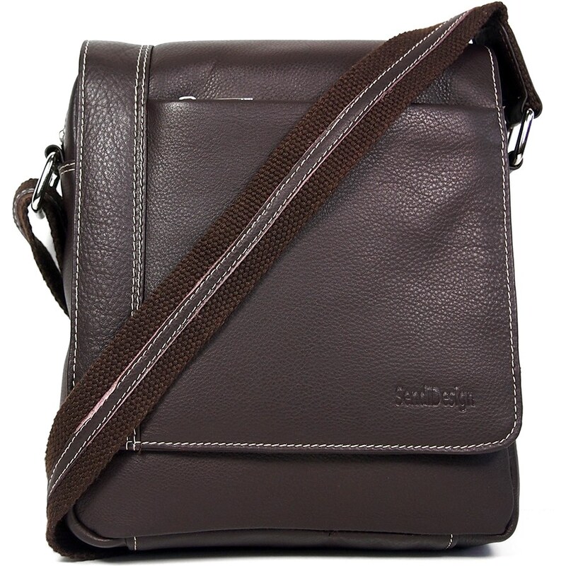 Sendi Design Pánská kožená taška přes rameno SendiDesign IG703 - hnědá