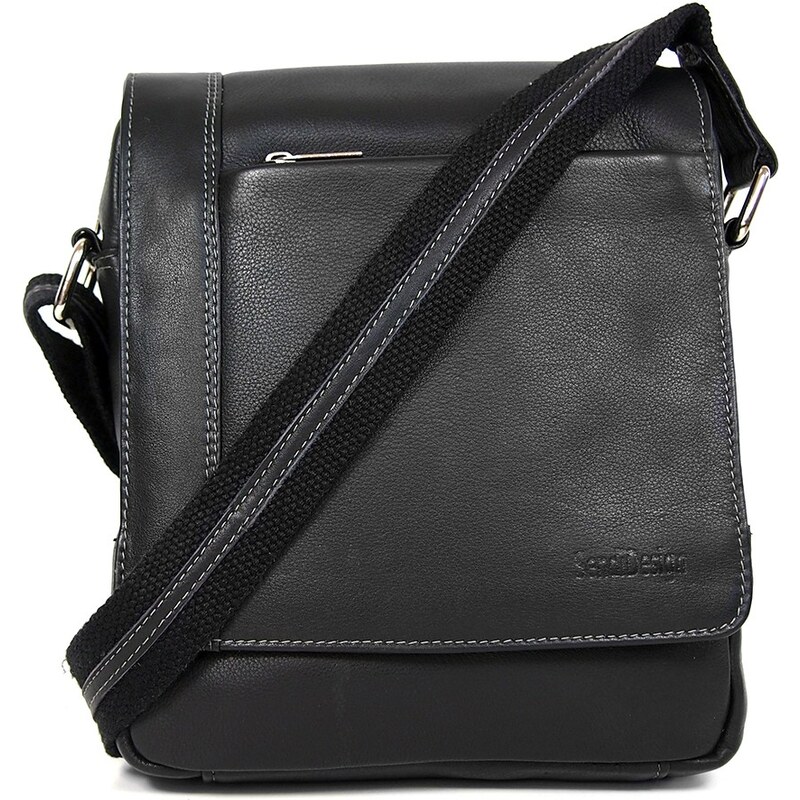 Sendi Design Pánská kožená taška přes rameno SendiDesign IG702 - černá