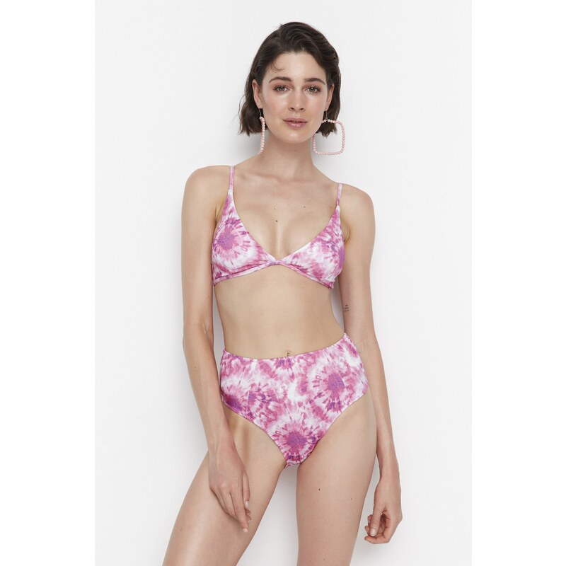 Trendyol Bikini Bottom - Pink - Tie-dye print