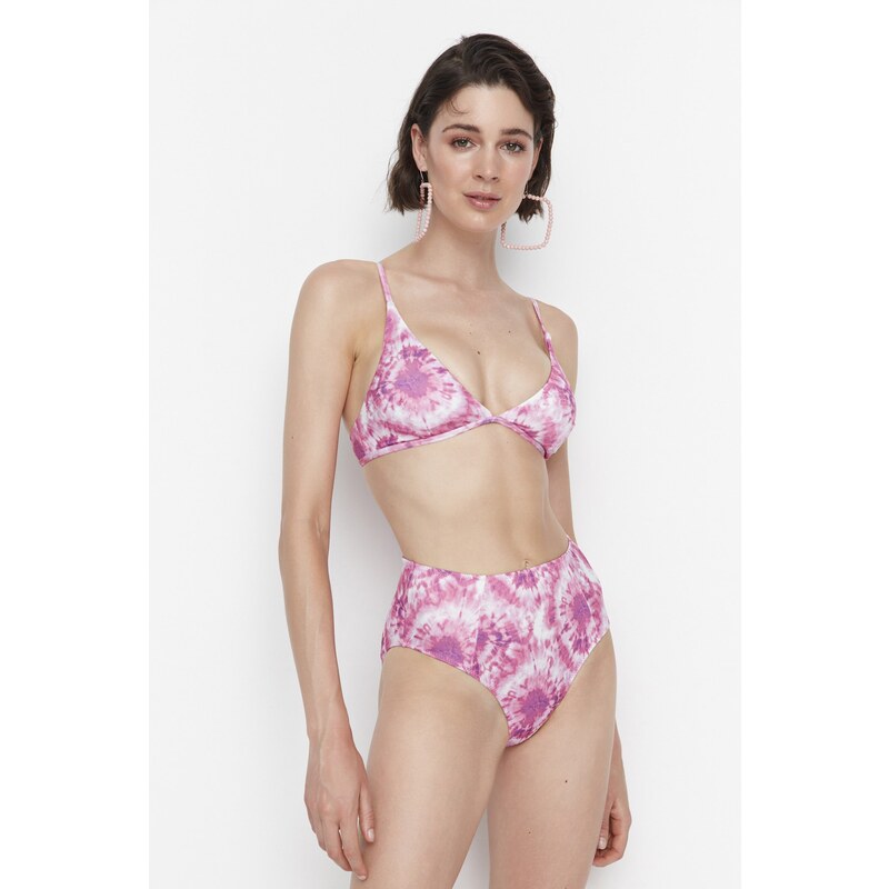 Trendyol Bikini Bottom - Pink - Tie-dye print