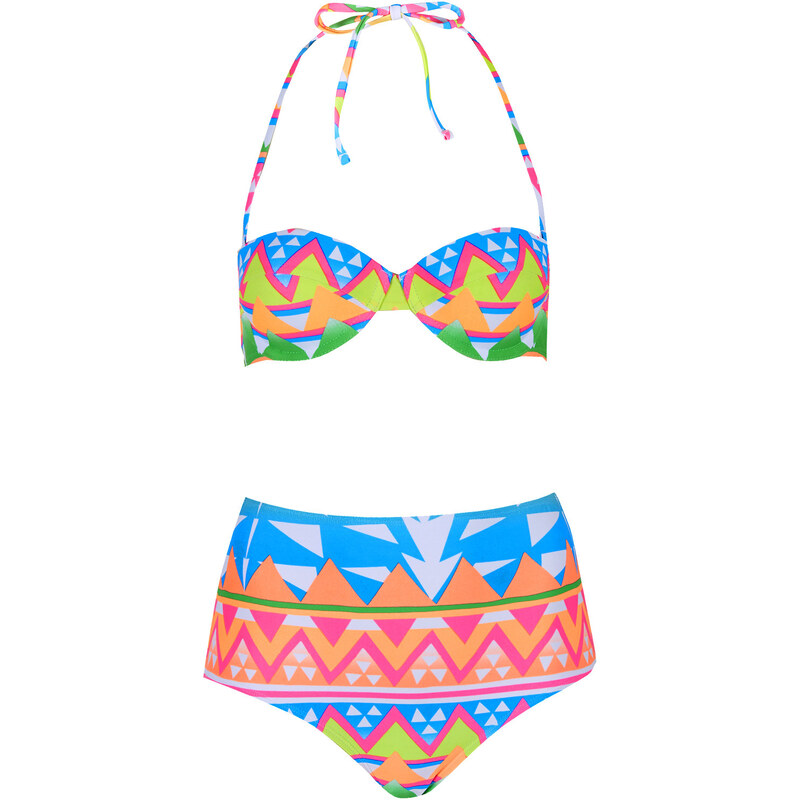 Topshop Aztec Surf Bikini Set