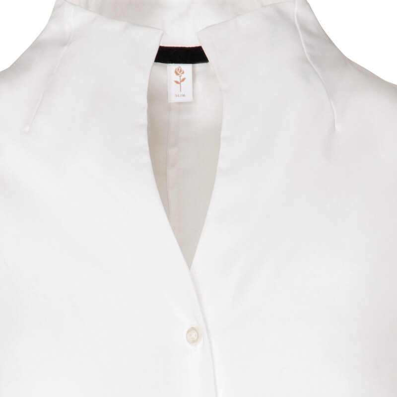 Dámská elegantní bílá Non Iron Slim fit košile se stojáčkem Seidensticker