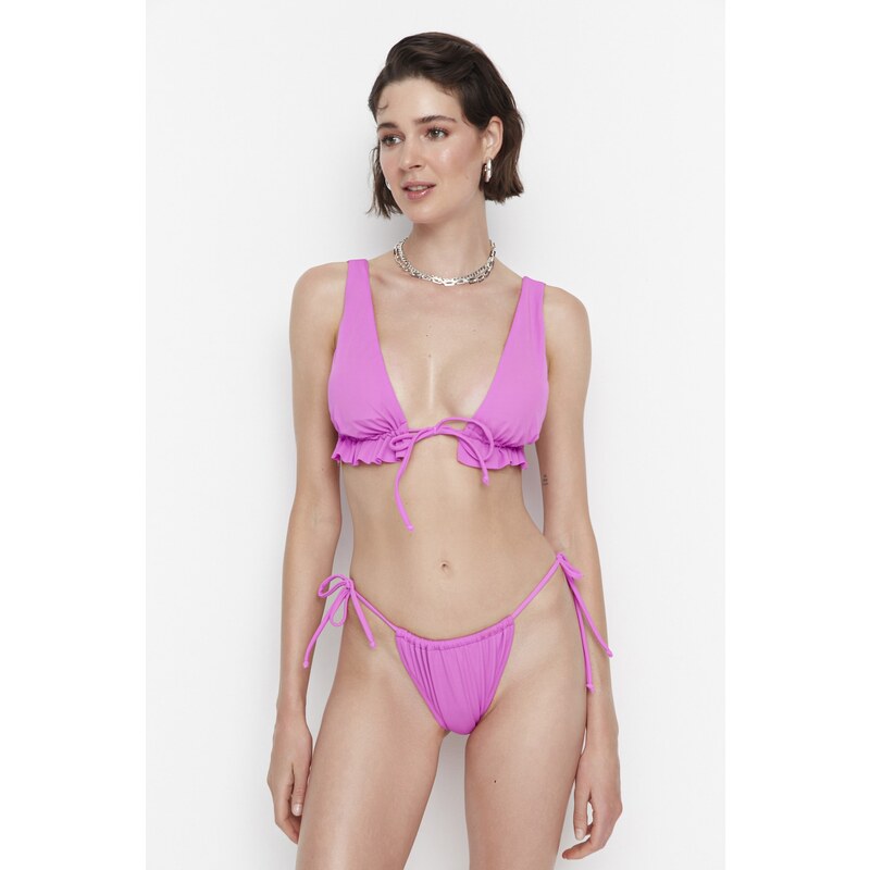 Dámský bikinový top Trendyol Fuchsia 107047950