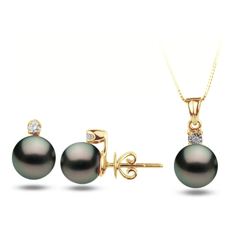 Eppi Zlatá elegantní perlová kolekce s diamanty Emelda