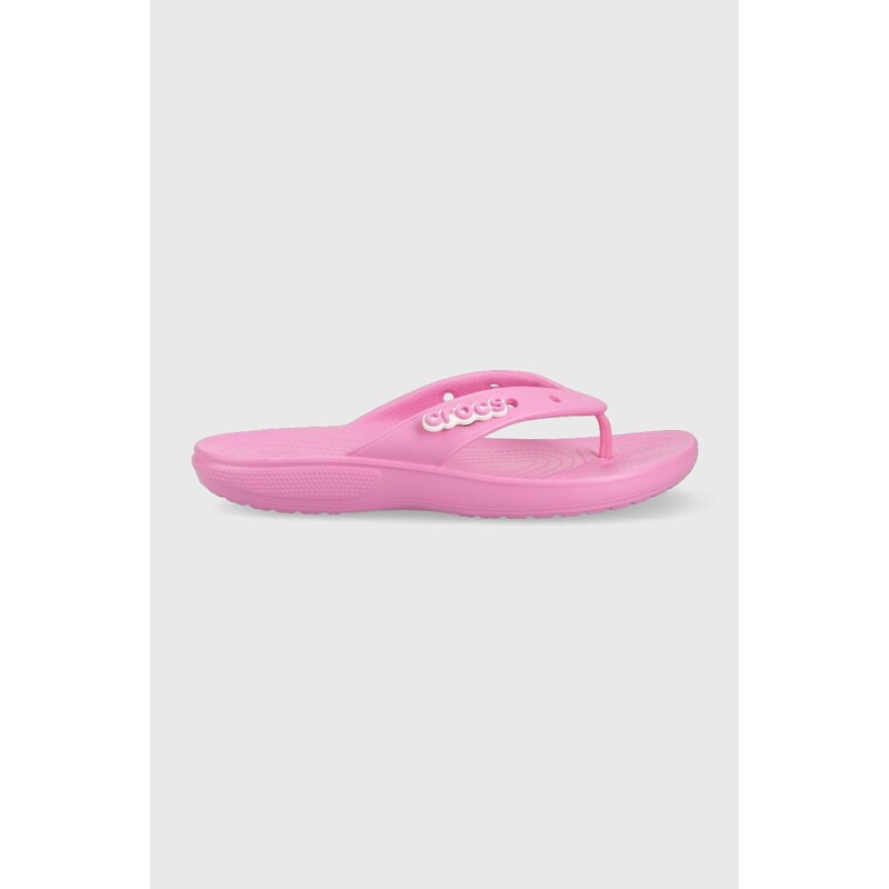 Žabky Crocs Classic dámské, fialová barva, na plochém podpatku, 207713.6SW-TAFFY.PINK