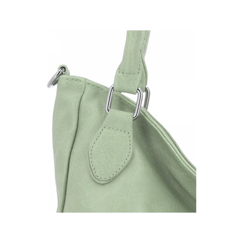Dámská kabelka shopper bag Herisson světle zelená 1402M358