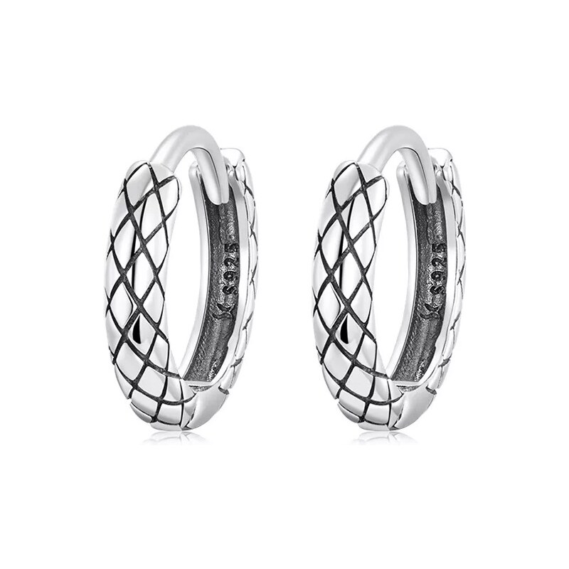 Lindas Jewelry Stříbrné náušnice Hadí Kůže Ag 925/1000 IN365 104625380