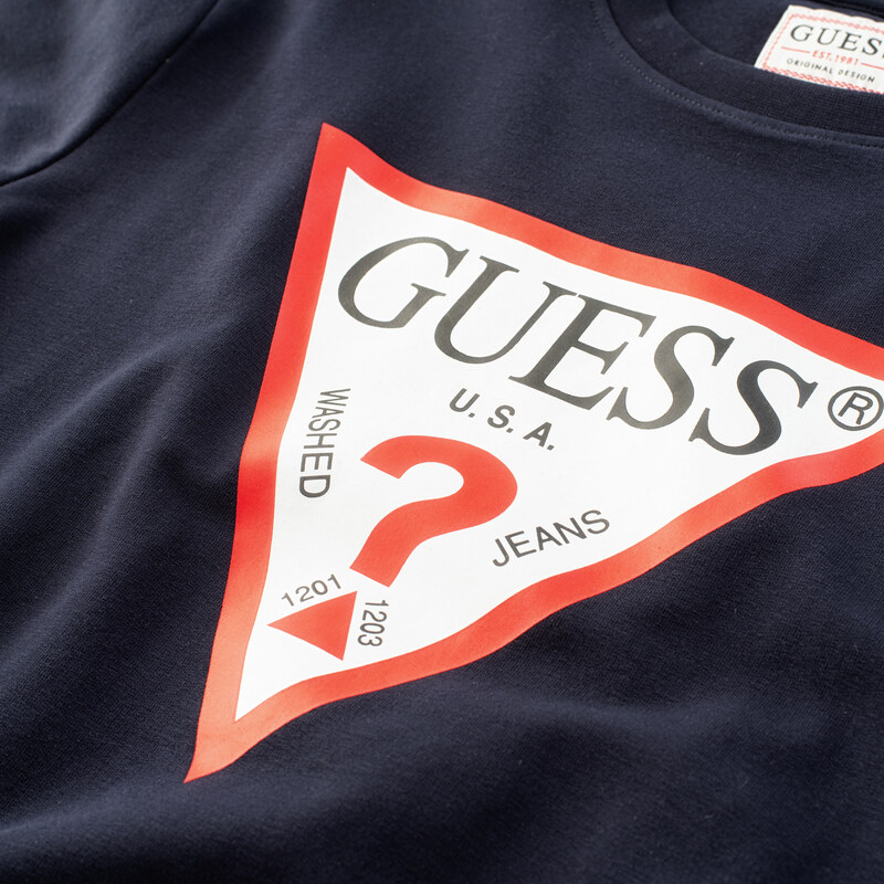 Pánská Mikina GUESS AUDLEY CN FLEECE M1RQ37K6ZS1-G7V2 – Tmavě modrá