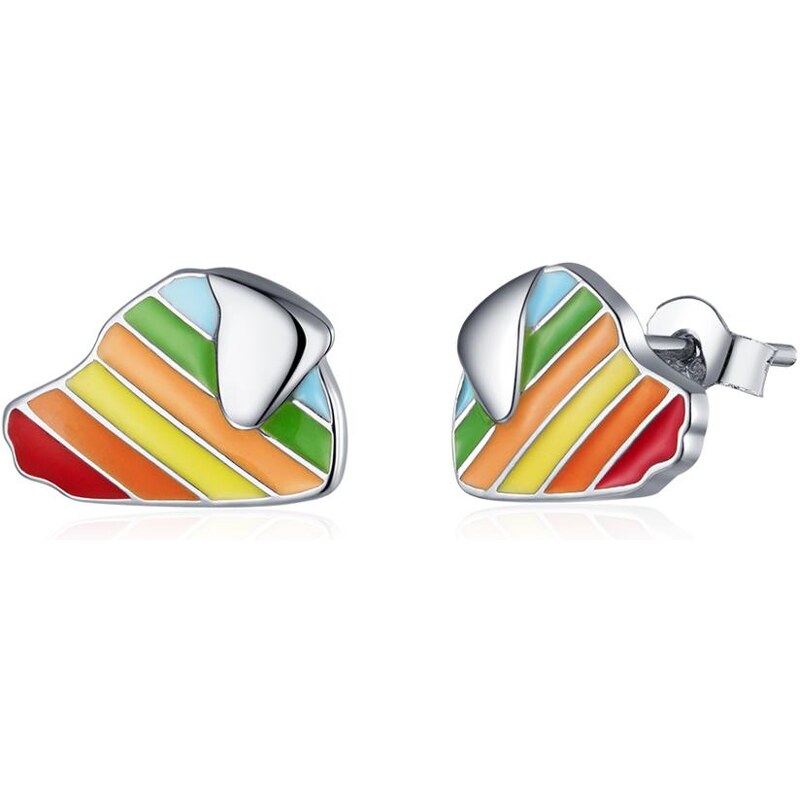 Lindas Jewelry Stříbrné náušnice Duhový pes Ag 925/1000 IN367 70776862