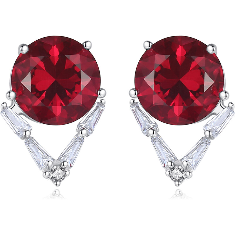 Lindas Jewelry Stříbrné náušnice Red & Crystal Ag 925/1000 | iocel.cz 70791670