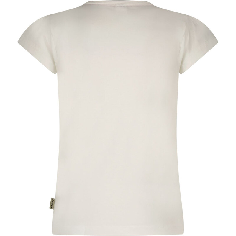 B-nosy Dívčí tričko krémově bílé s výšivkou