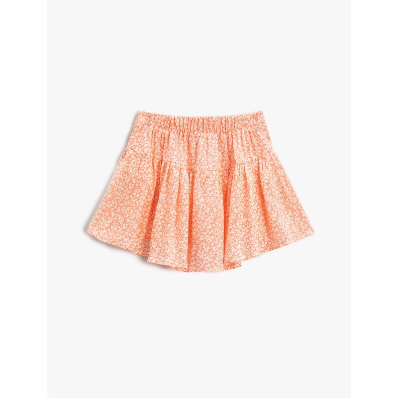 Koton Flounce Floral Mini Skirt