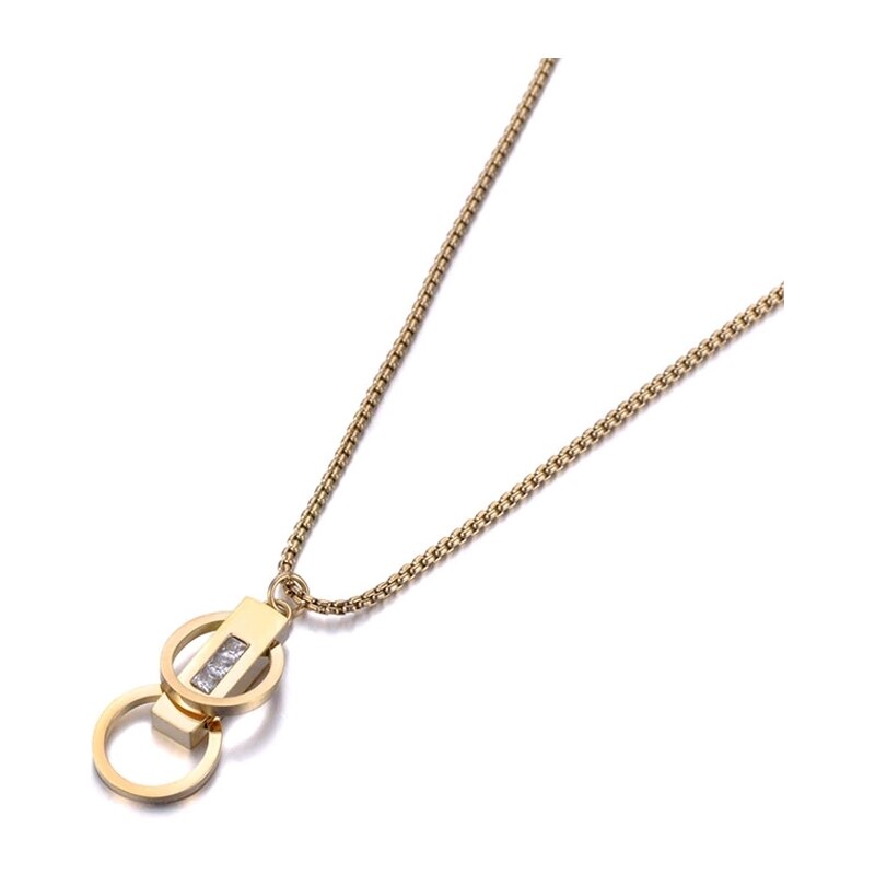 Victoria Filippi Stainless Steel Ocelový náhrdelník se zirkony Juliana Gold - chirurgická ocel