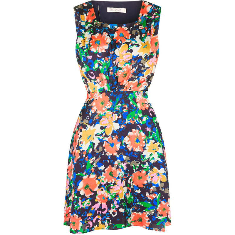 Topshop **Chelsea Flower Dress With Cut Out by Jovonna
