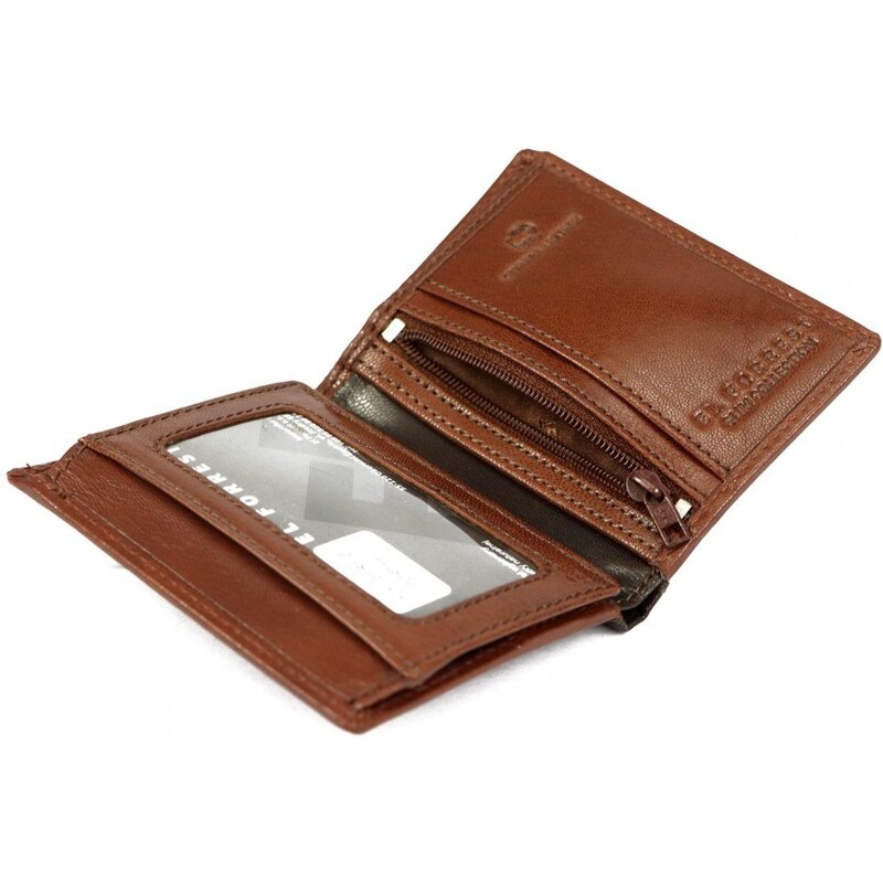 El Forrest Pánská kožená peněženka El Forrest 2575-21 RFID hnědá (malá)