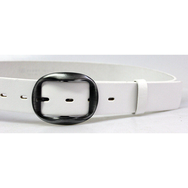 Fokus Fashion Dámský kožený pásek bílý - 4600