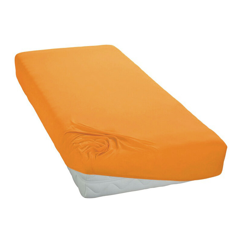 Jersey prostěradlo Světle Oranžové BedTex Rozměr: 180x200 cm