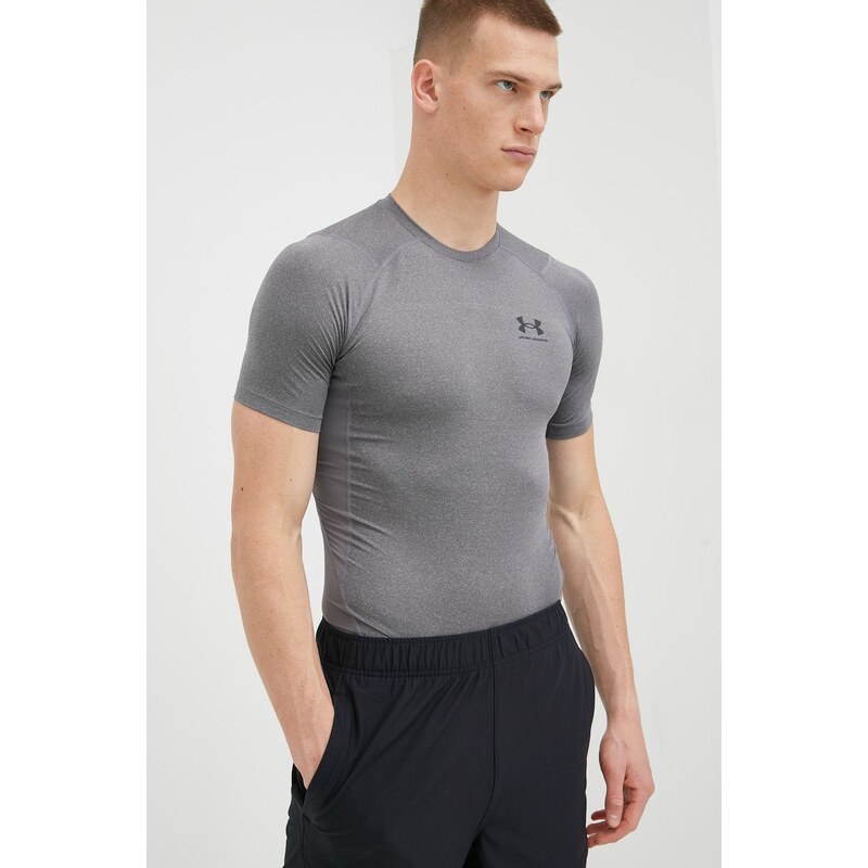 Tréninkové tričko Under Armour 1361518 šedá barva, 1361518