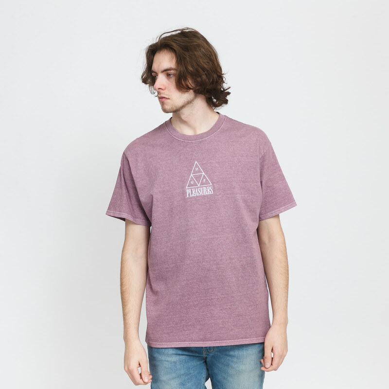 Pánské tričko HUF X Pleasures Dyed Tee Purple