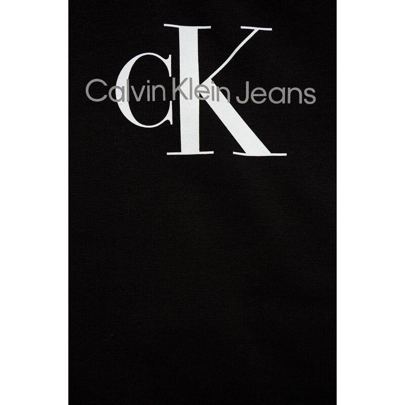 Dětská tepláková souprava Calvin Klein Jeans černá barva