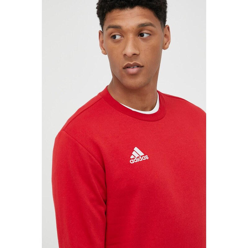 Mikina adidas Performance pánská, červená barva, s aplikací, HB0577