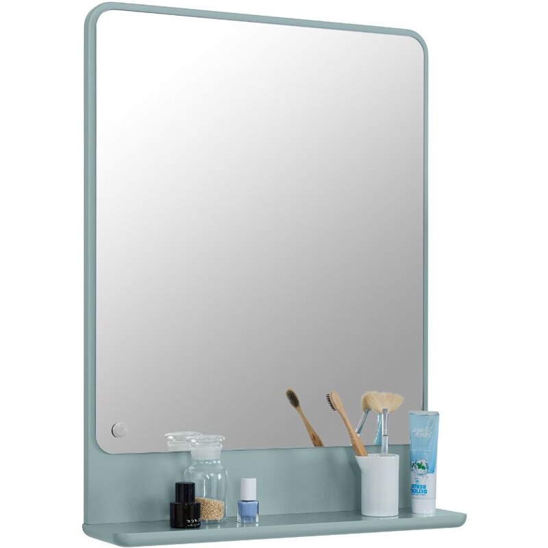 Světle zelené lakované koupelnové zrcadlo Tom Tailor Color Bath 70 x 52 cm