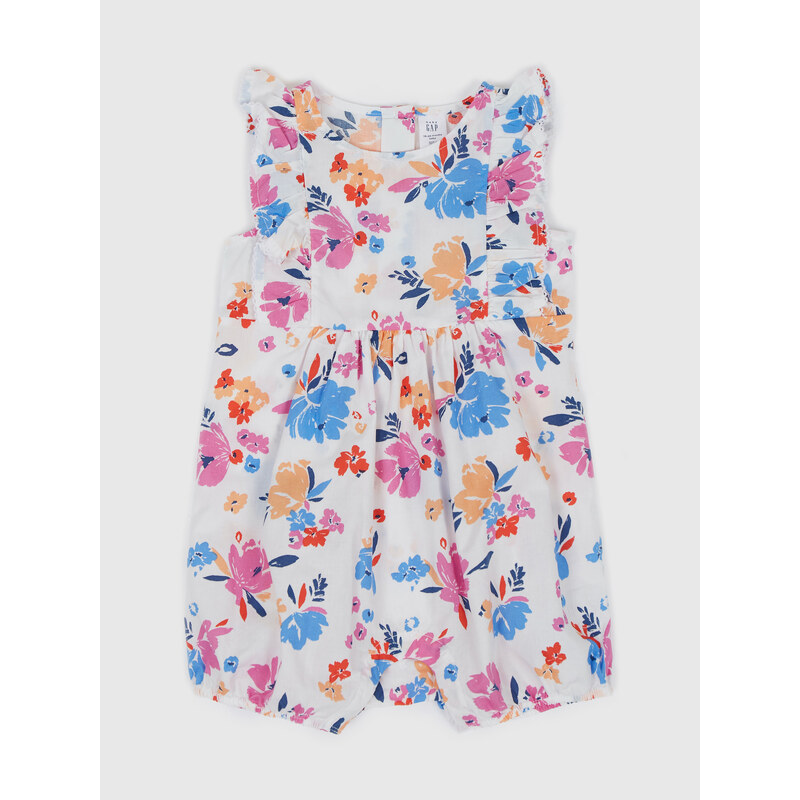 GAP Baby bavlněný overal floral - Holky