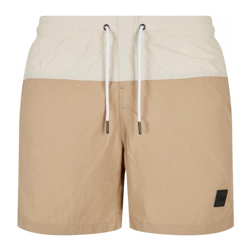 Pánské koupací kraťasy Urban Classics Block Swim Shorts - unionbeige/softseagrass