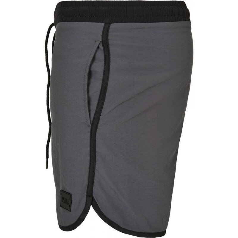 Pánské koupací kraťasy Urban Classics Retro Swimshorts - black/darkshadow