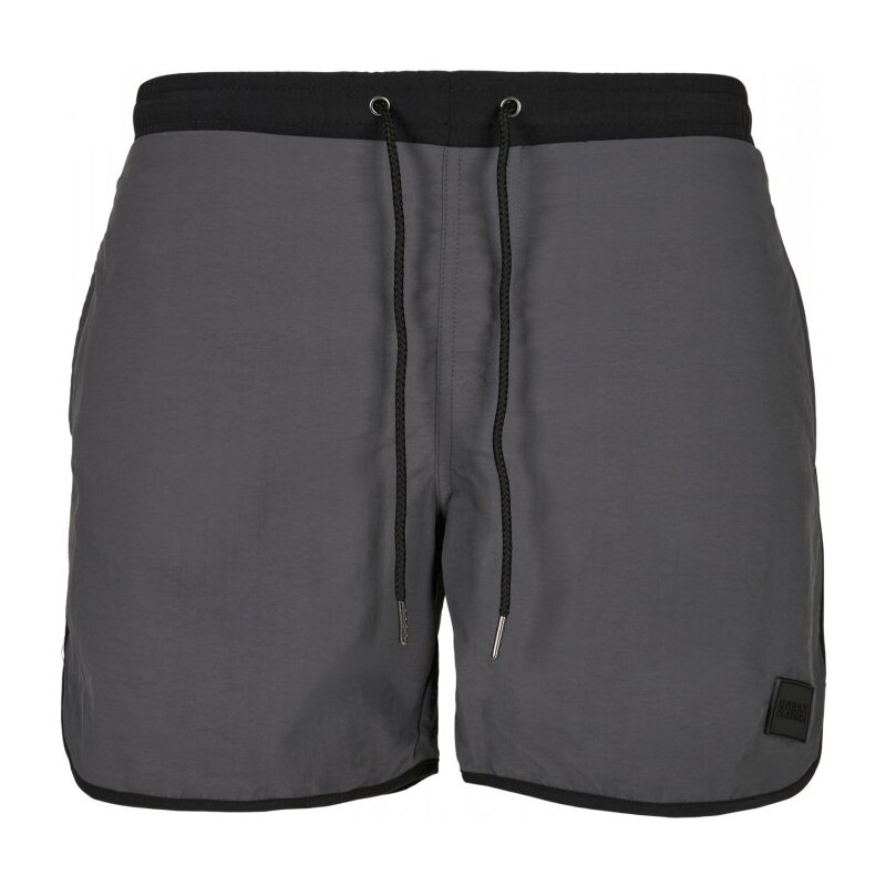 Pánské koupací kraťasy Urban Classics Retro Swimshorts - black/darkshadow