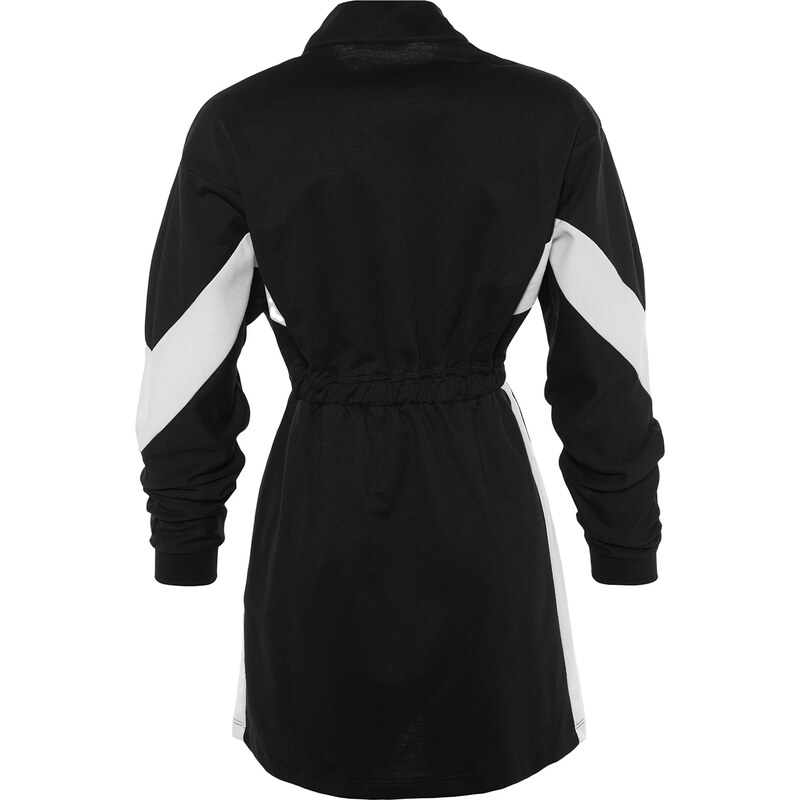 Trendyol Black Color Block A-line Knitted Dress