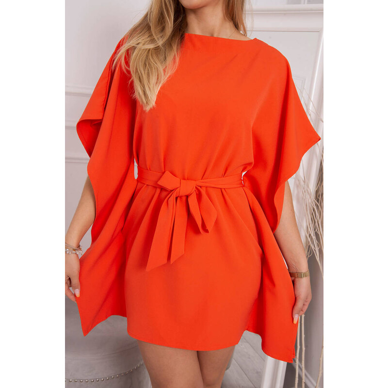 Kesi Šaty batwings Oversize oranžové