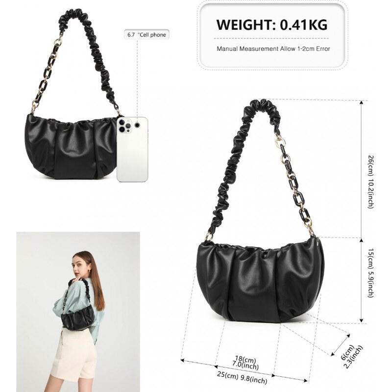 Miss Lulu Kabelka Pochette Black