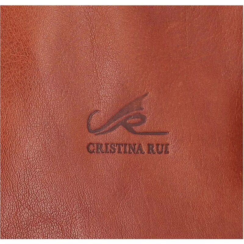 CRISTINA RUI Luxusní Italská kožená kabelka Laura Hnědá