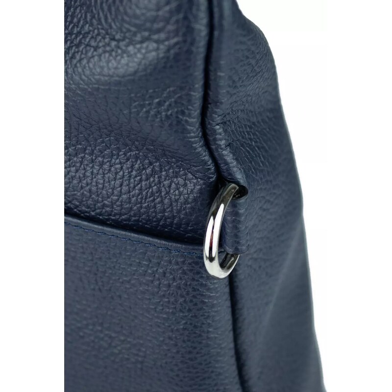 GIOSTRA Italská kožená kabelka Greta Tmavě modrá