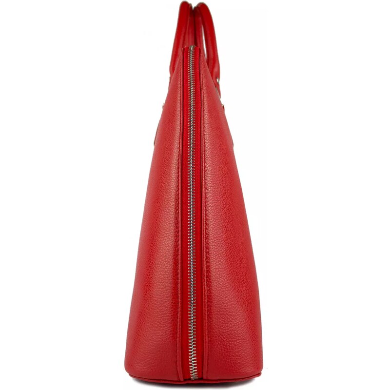 GIOSTRA Italská kožená kabelka Arianna Grande Červená