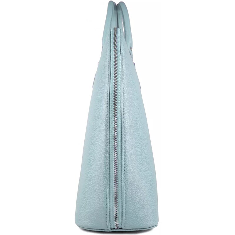 GIOSTRA Italská kožená kabelka Arianna Grande Světle modrá
