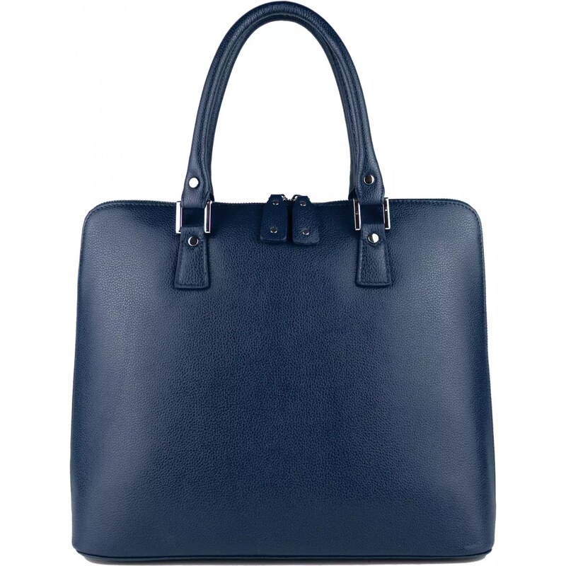 GIOSTRA Italská kožená kabelka Arianna Grande Tmavě modrá