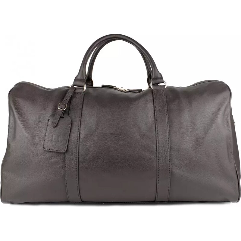 HEXAGONA Luxusní kožená cestovní taška Soissons Tmavě hnědá