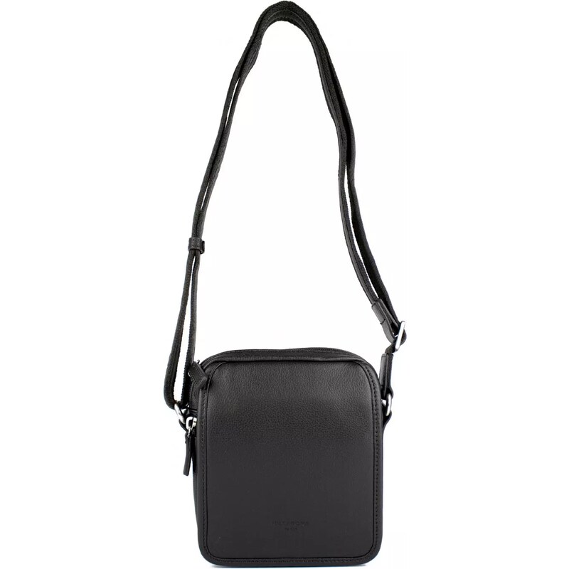 HEXAGONA Pánská kožená taška crossbody Astor Černá