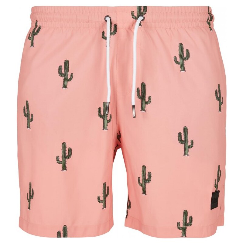 Pánské koupací šortky Urban Classics Pattern Swim Shorts - cactus aop