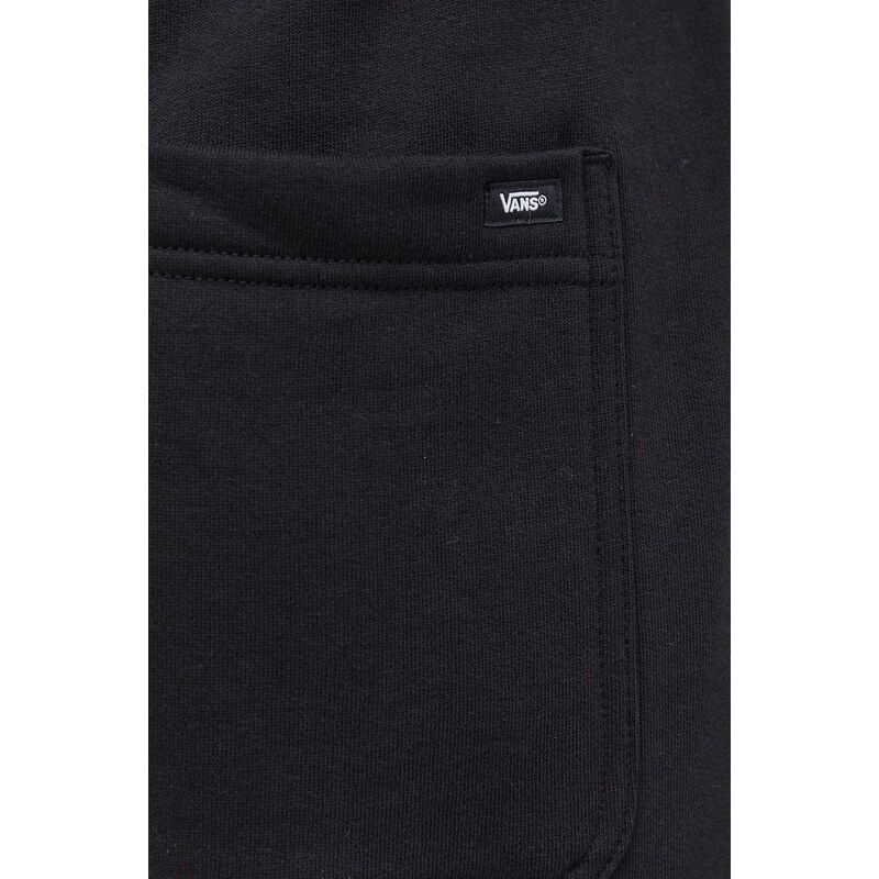 Bavlněné tepláky Vans černá barva, s aplikací
